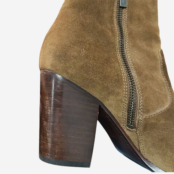 Frye Myra Tassel Lace Chestnut Leather Suede Booties 7.5 - Picture 8 of 10